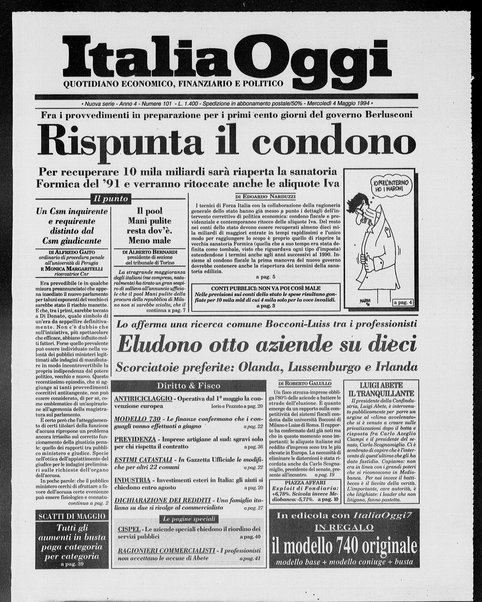 Italia oggi : quotidiano di economia finanza e politica